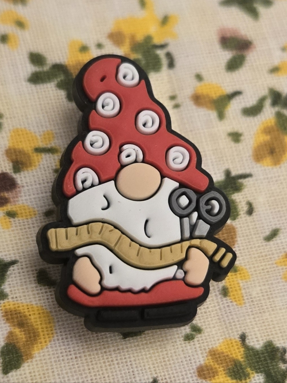 3/$10 Sewing Gnome Croc Charm Jibbitz Crafting Tailor